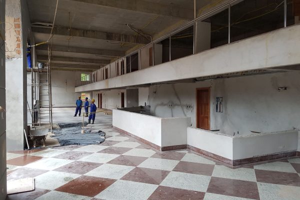 Instalação de forro PVC amadeirado no SESC de Domingos Martins (2)